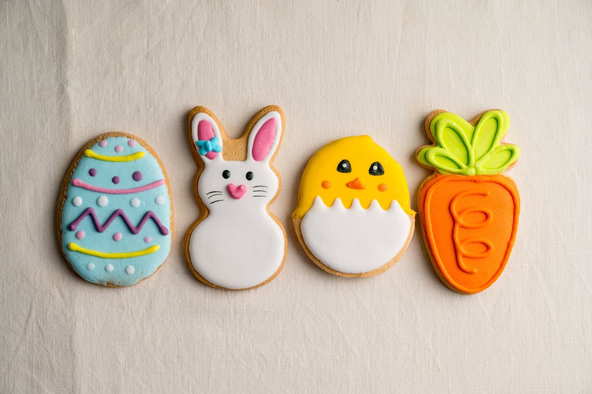Colourful decorated cookies